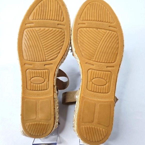 Maypol Tan Espadrilles Sandals Size 36 - Picture 6 of 7